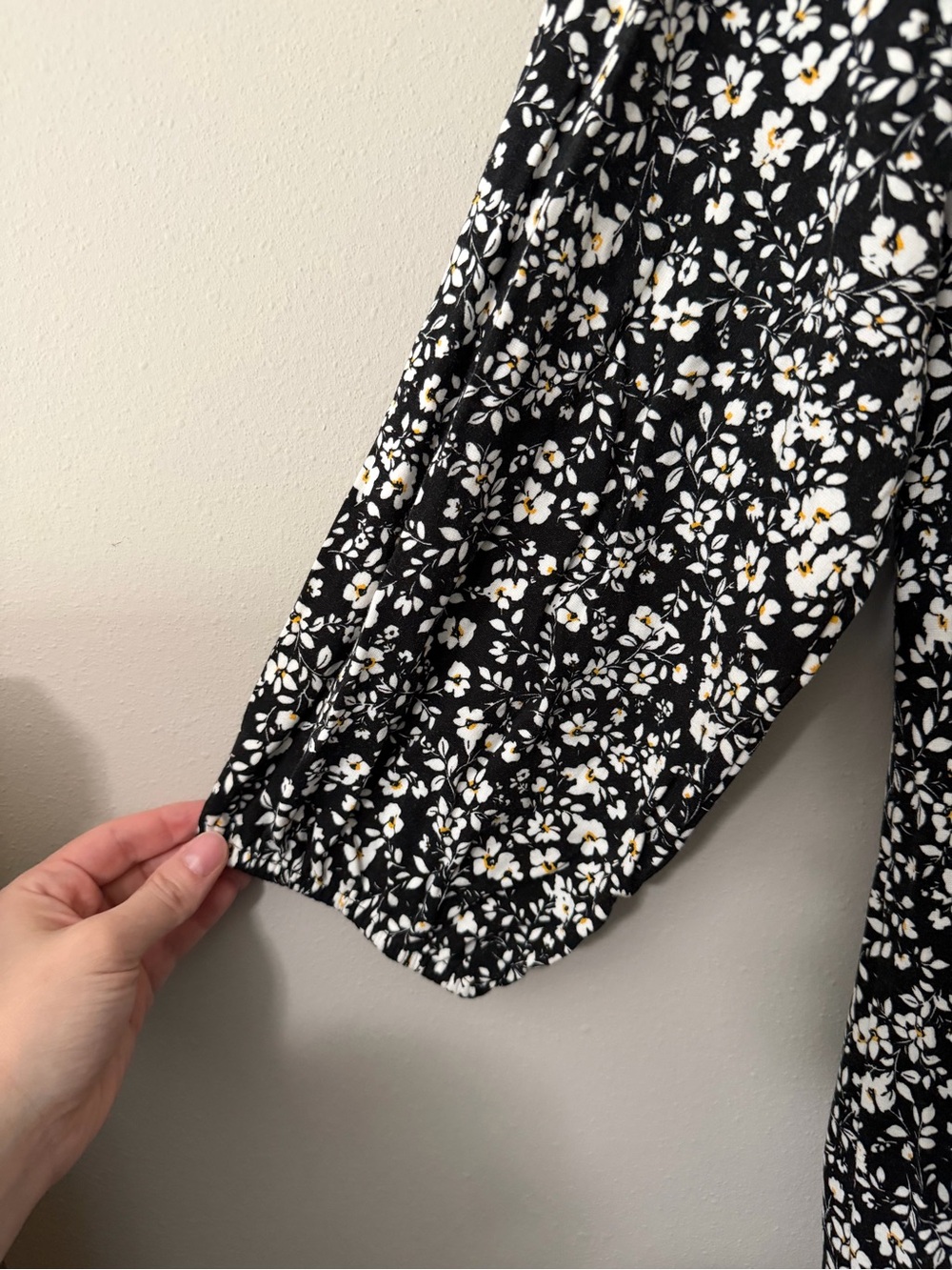 J. Jill Black Floral Button Front Midi Dress Women’s Size Large L Cottagecore - Picture 6 of 8